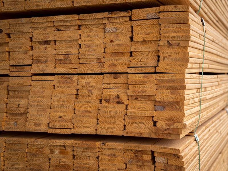 Douglas fir milled board grain