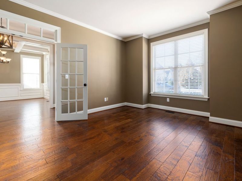 Painted poplar trim and crown molding