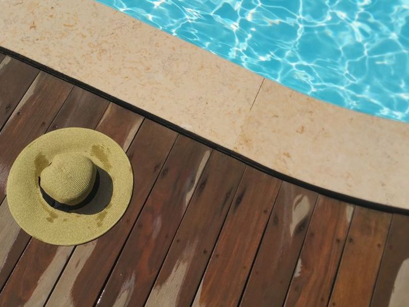 Pressure-treated southern yellow pine deck