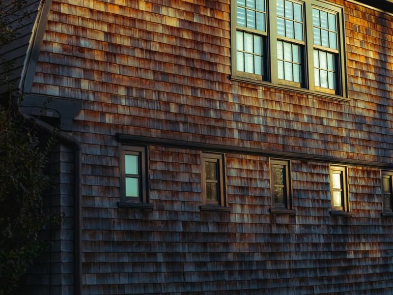 Cedar siding on a house