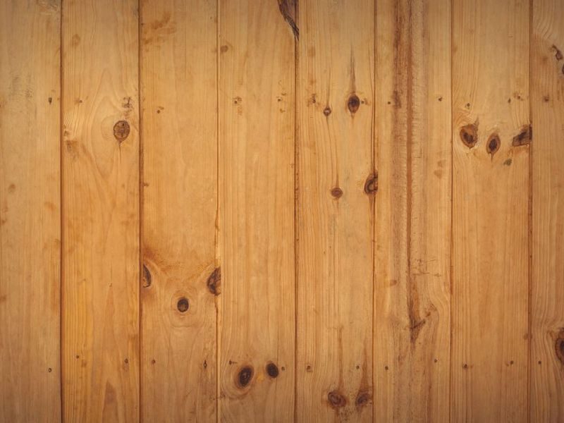 White pine paneling in an interior